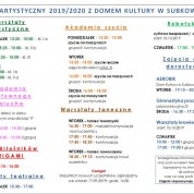 Przejdź do - ROK ARTYSTYCZNY 2019/2020 Z DOMEM KULTURY W SUBKOWACH